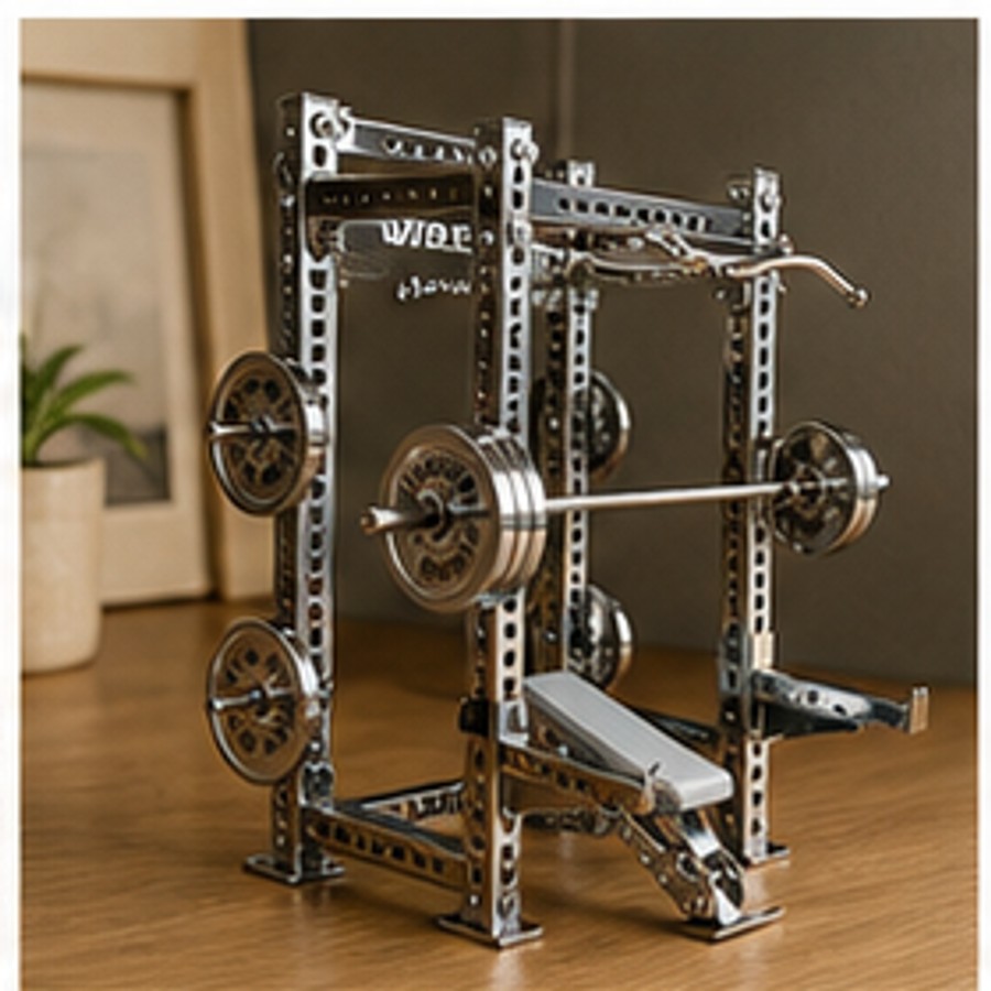 Customer photo showing WDER mini gym equipment model in home, desk, or shelf display scene 3