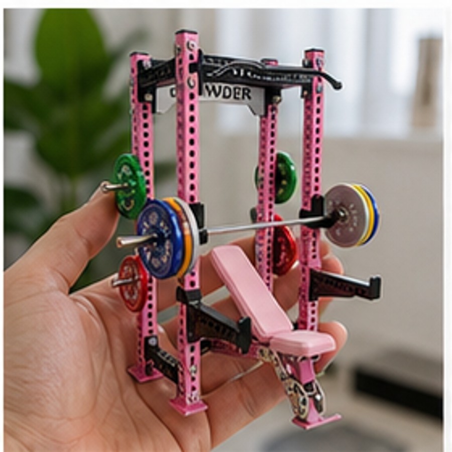 Customer photo showing WDER mini gym equipment model in home, desk, or shelf display scene 4
