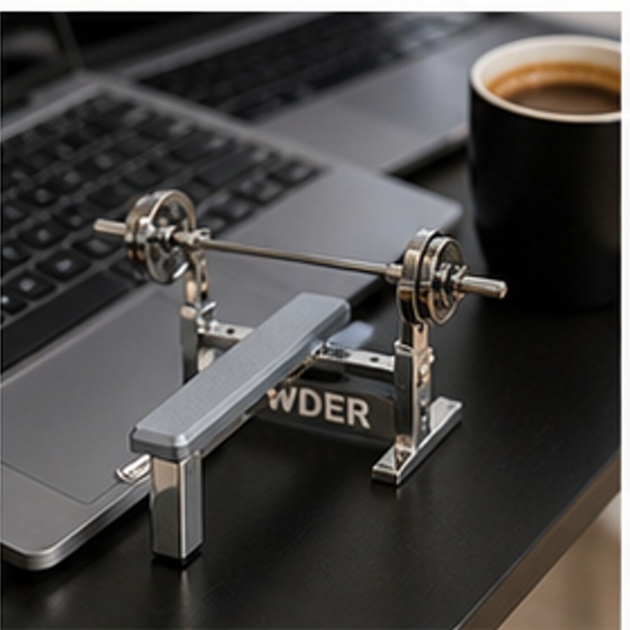 Customer photo showing WDER mini gym equipment model in home, desk, or shelf display scene 5