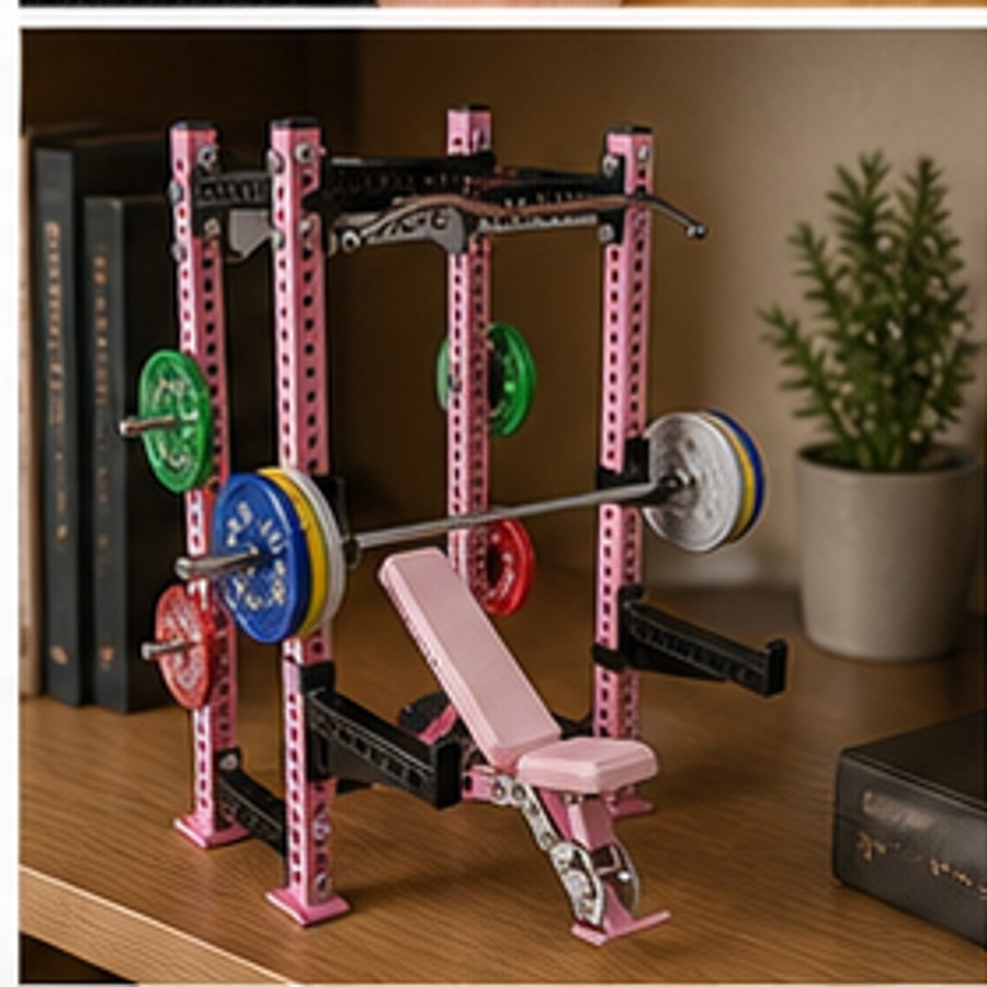 Customer photo showing WDER mini gym equipment model in home, desk, or shelf display scene 6