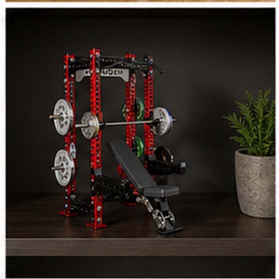 Customer photo showing WDER mini gym equipment model in home, desk, or shelf display scene 8