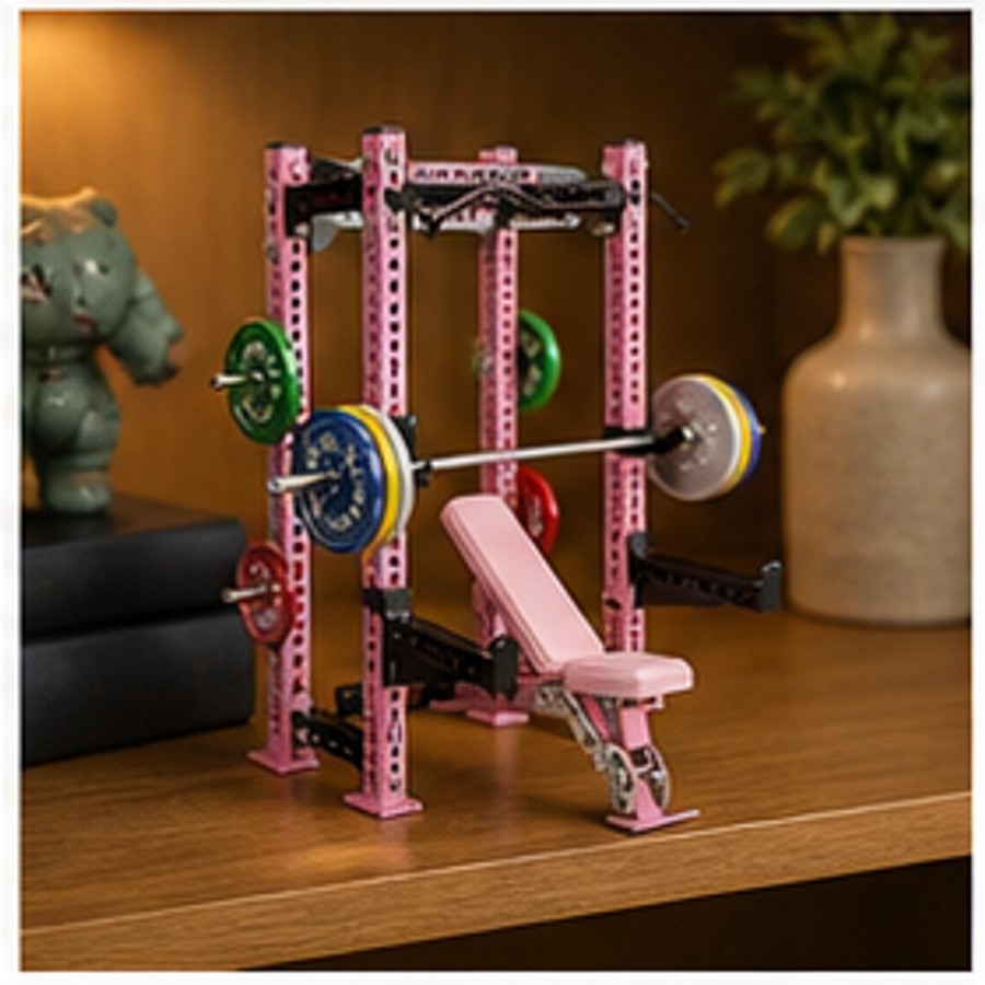 Customer photo showing WDER mini gym equipment model in home, desk, or shelf display scene 18