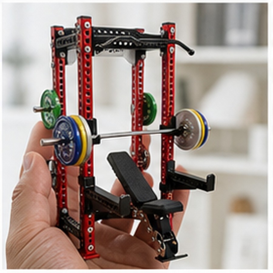 Customer photo showing WDER mini gym equipment model in home, desk, or shelf display scene 19